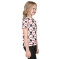 #TEAMRED Kids All-Over Tee // White, right view