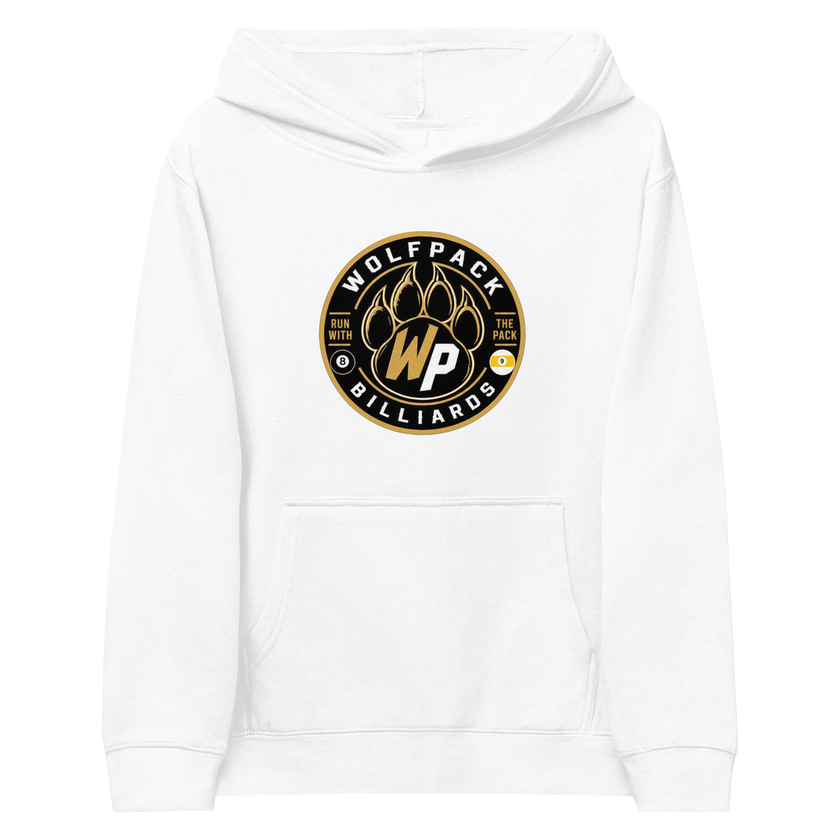 Janelle "Red" Violet Kids Fleece Hoodie, front view