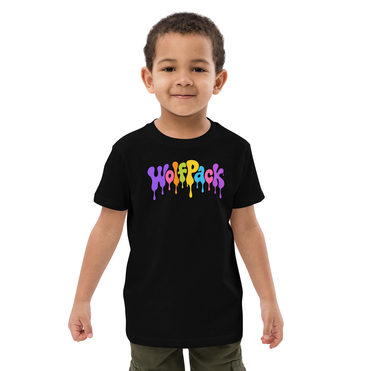 Janelle "Red" Violet Kids Organic Tee, front view