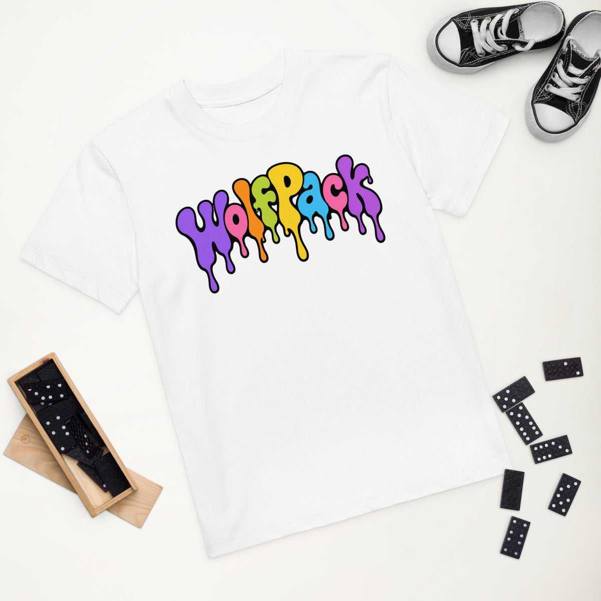 Janelle "Red" Violet Kids Organic Tee, front view
