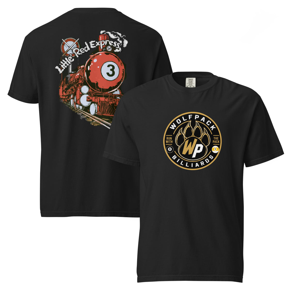 Empty Back Go Rounds Little Red Express Heavyweight Tee | Wolfpack Billiards