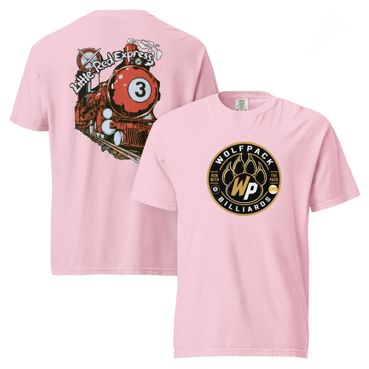 Little Red Express Heavyweight Tee, front and back view