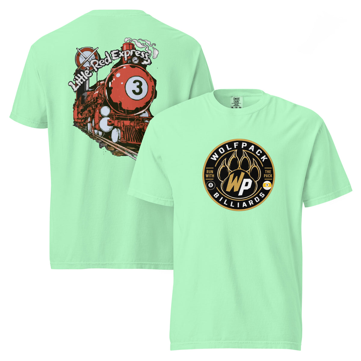 Little Red Express Heavyweight Tee, front and back view