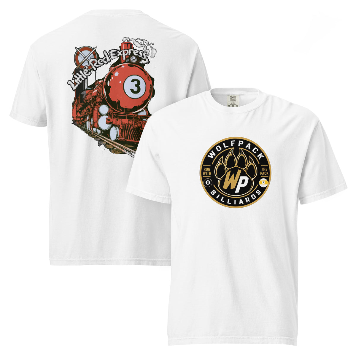 Little Red Express Heavyweight Tee, front and back view