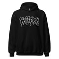 Wolfpack Don't Trip on the Angles black-and-white hoodie, black, front