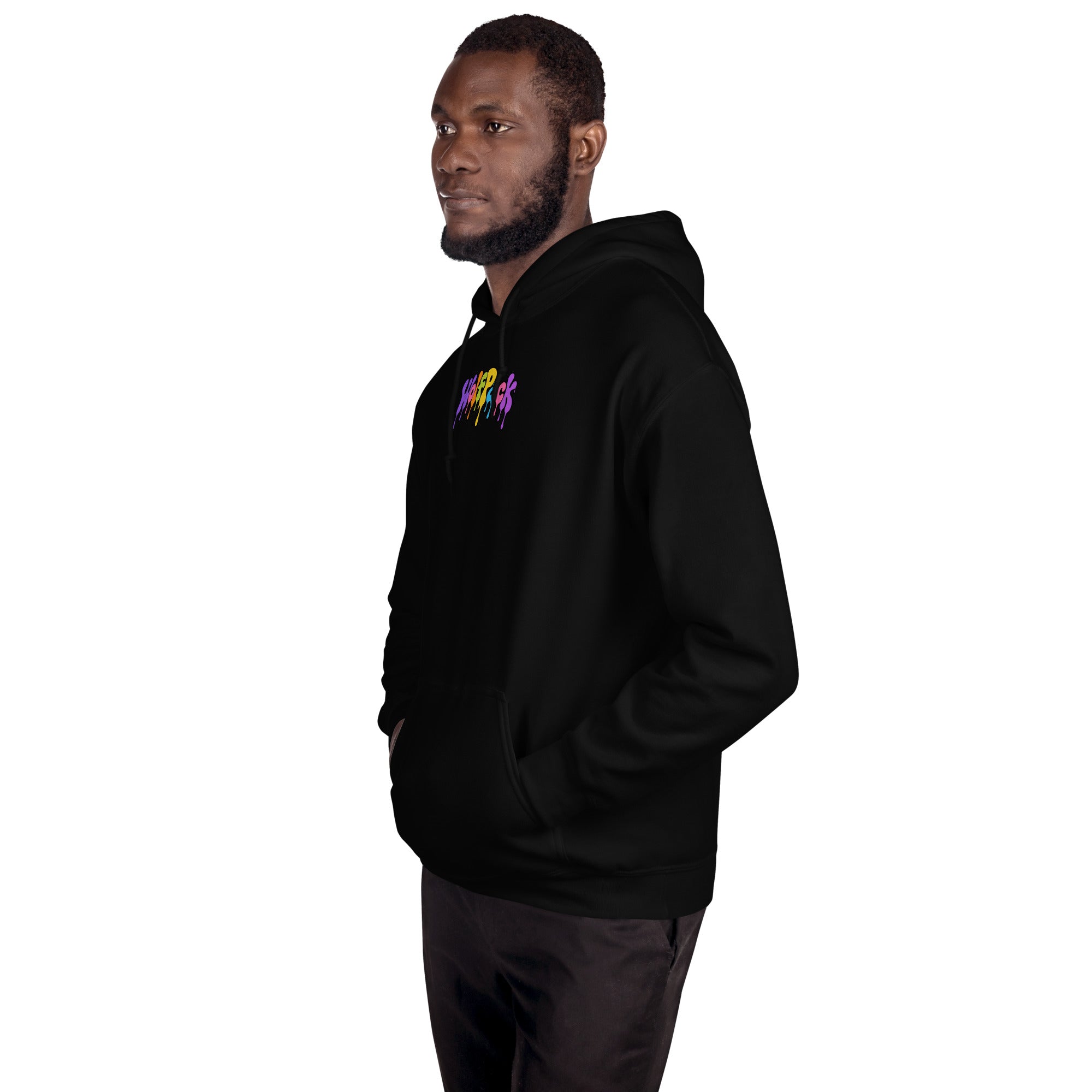 Wolfpack Don't Trip on the Angles hoodie, black, left front