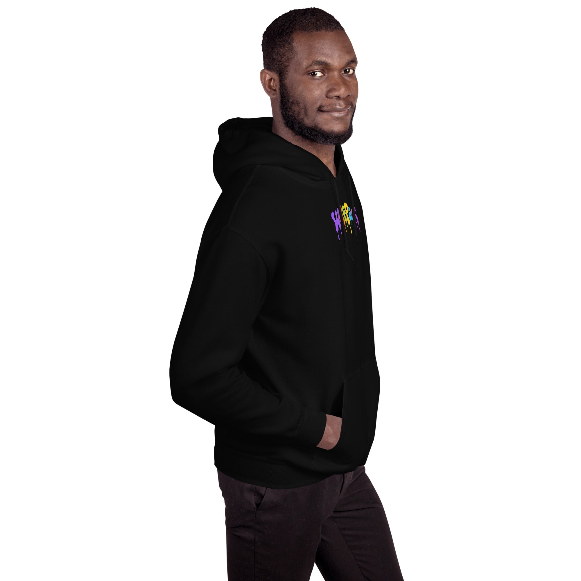 Wolfpack Don't Trip on the Angles hoodie, black, right front