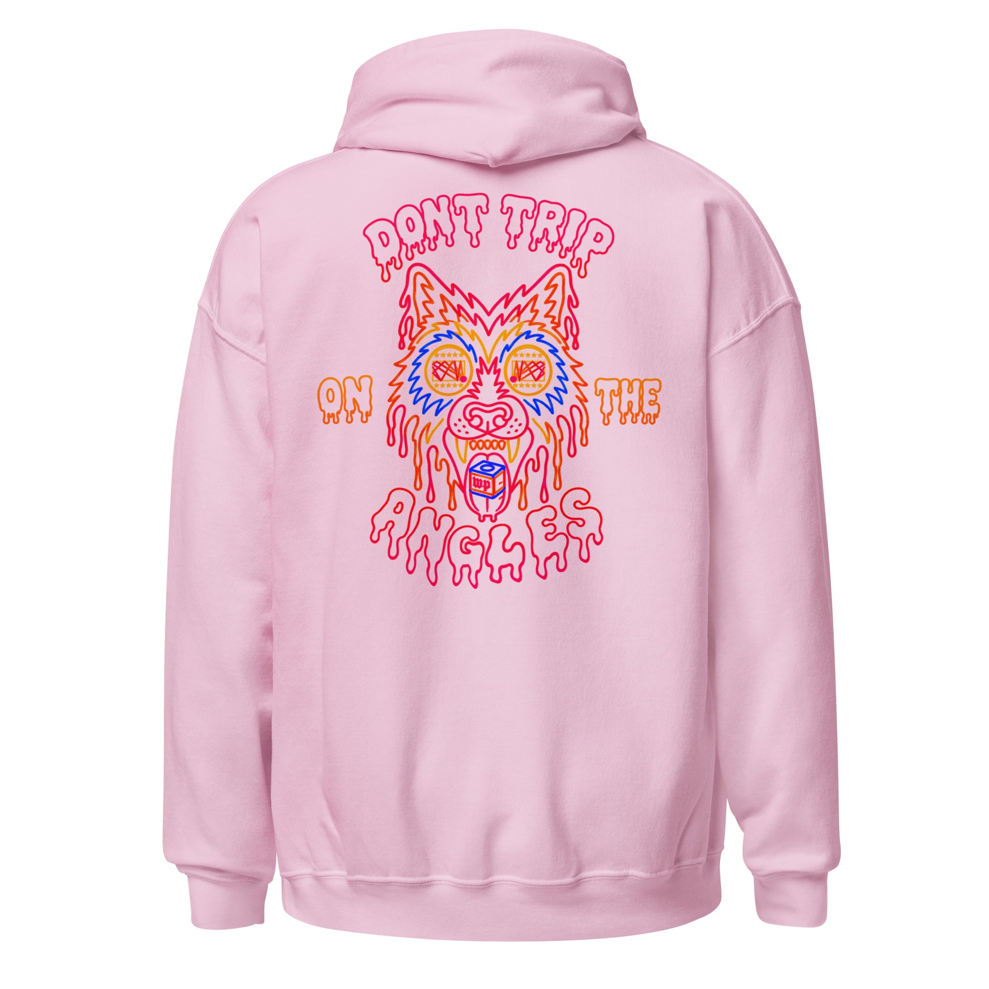 Wolfpack Don't Trip on the Angles hoodie, light pink, back
