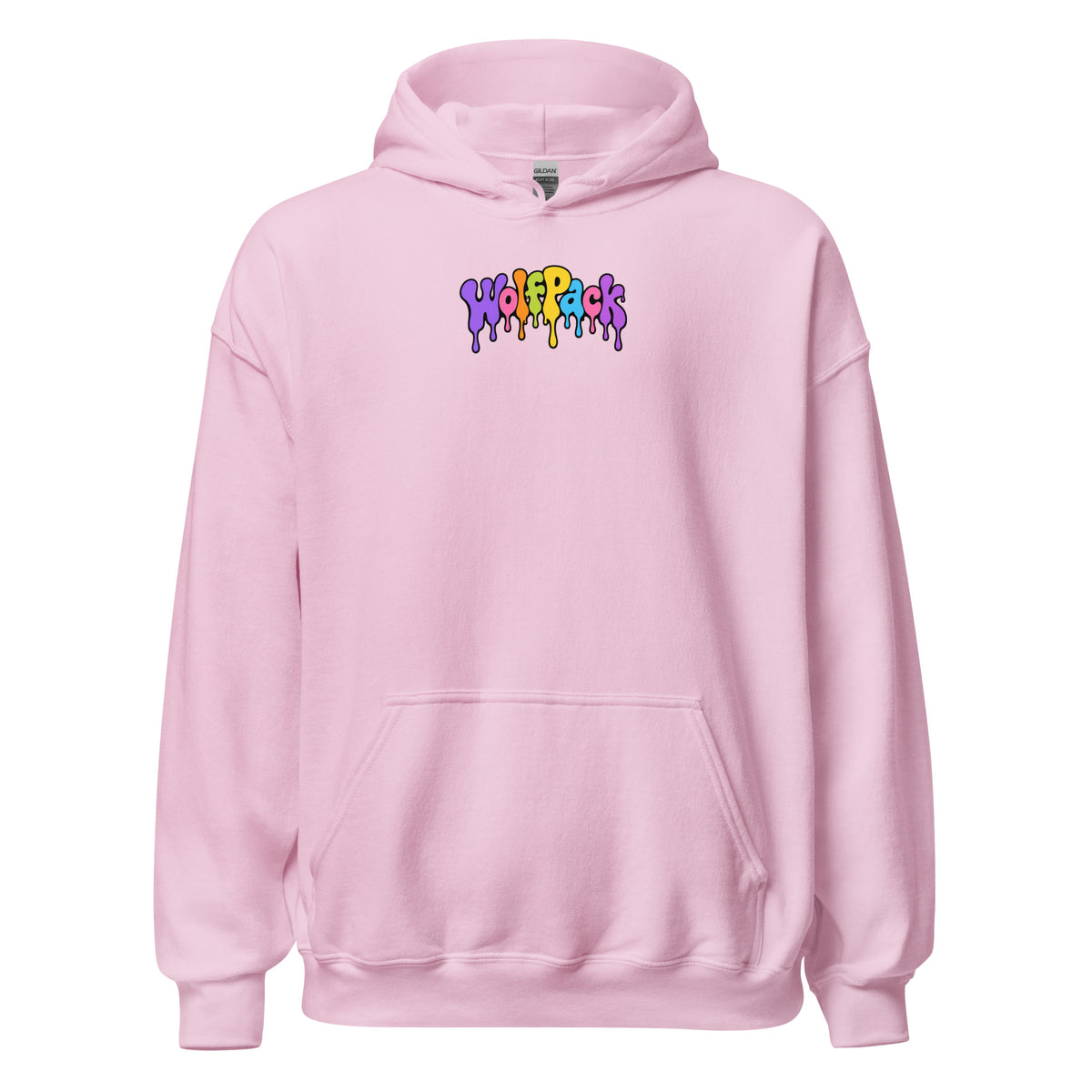 Wolfpack Don't Trip on the Angles hoodie, light pink, front