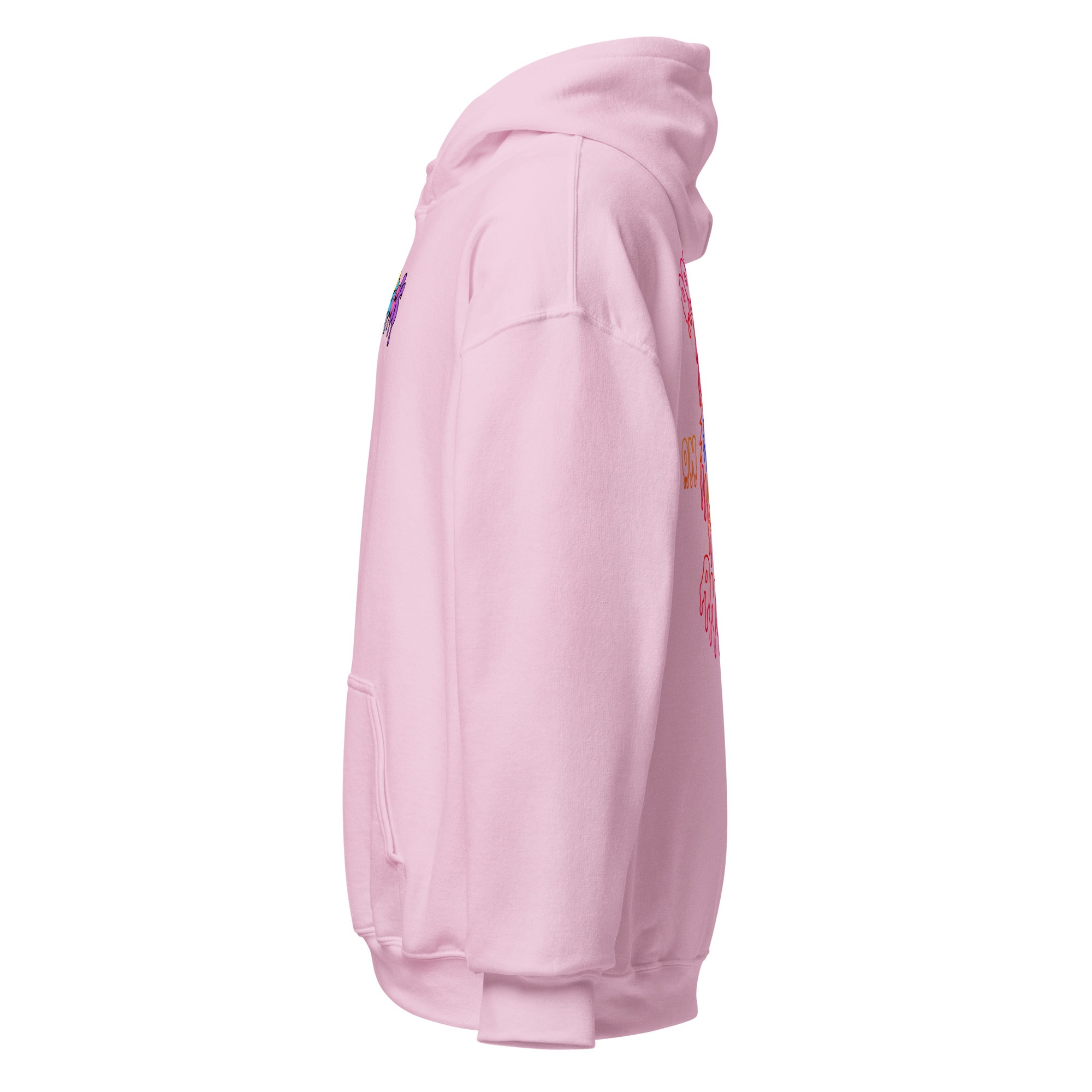 Wolfpack Don't Trip on the Angles hoodie, light pink, left side