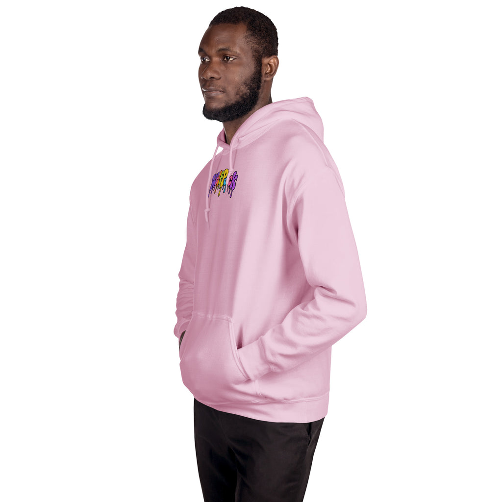 Wolfpack Don't Trip on the Angles hoodie, light pink, left front