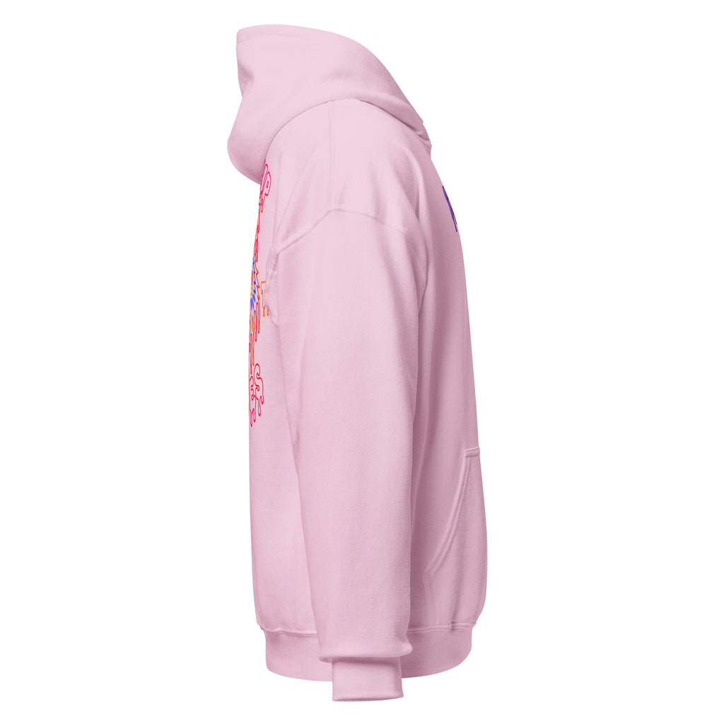 Wolfpack Don't Trip on the Angles hoodie, light pink, right side