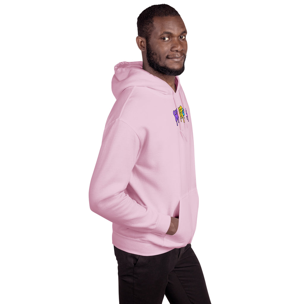 Wolfpack Don't Trip on the Angles hoodie, light pink, right front