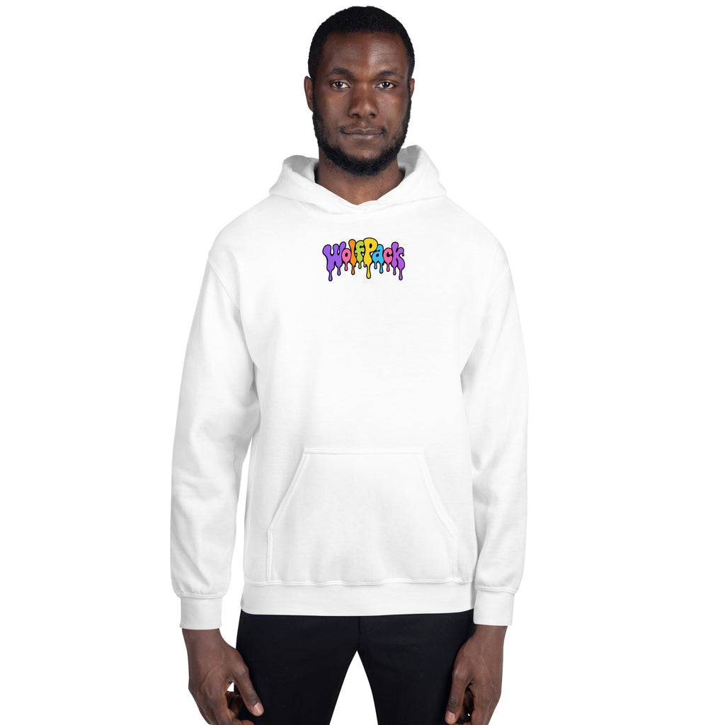 Wolfpack Don't Trip on the Angles hoodie, white, front view