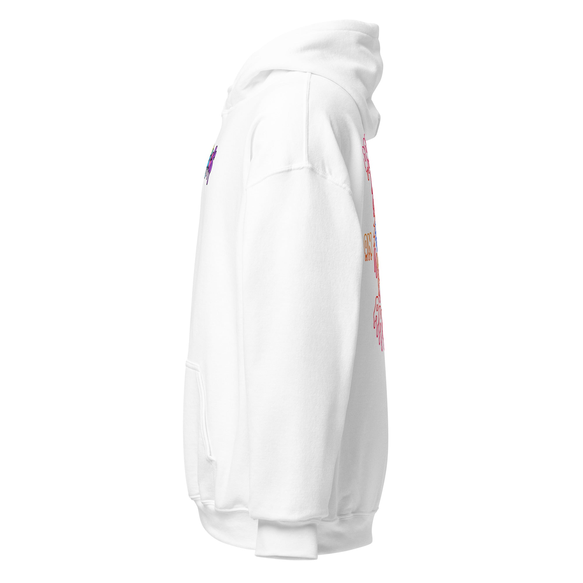 Wolfpack Don't Trip on the Angles hoodie, white, left side