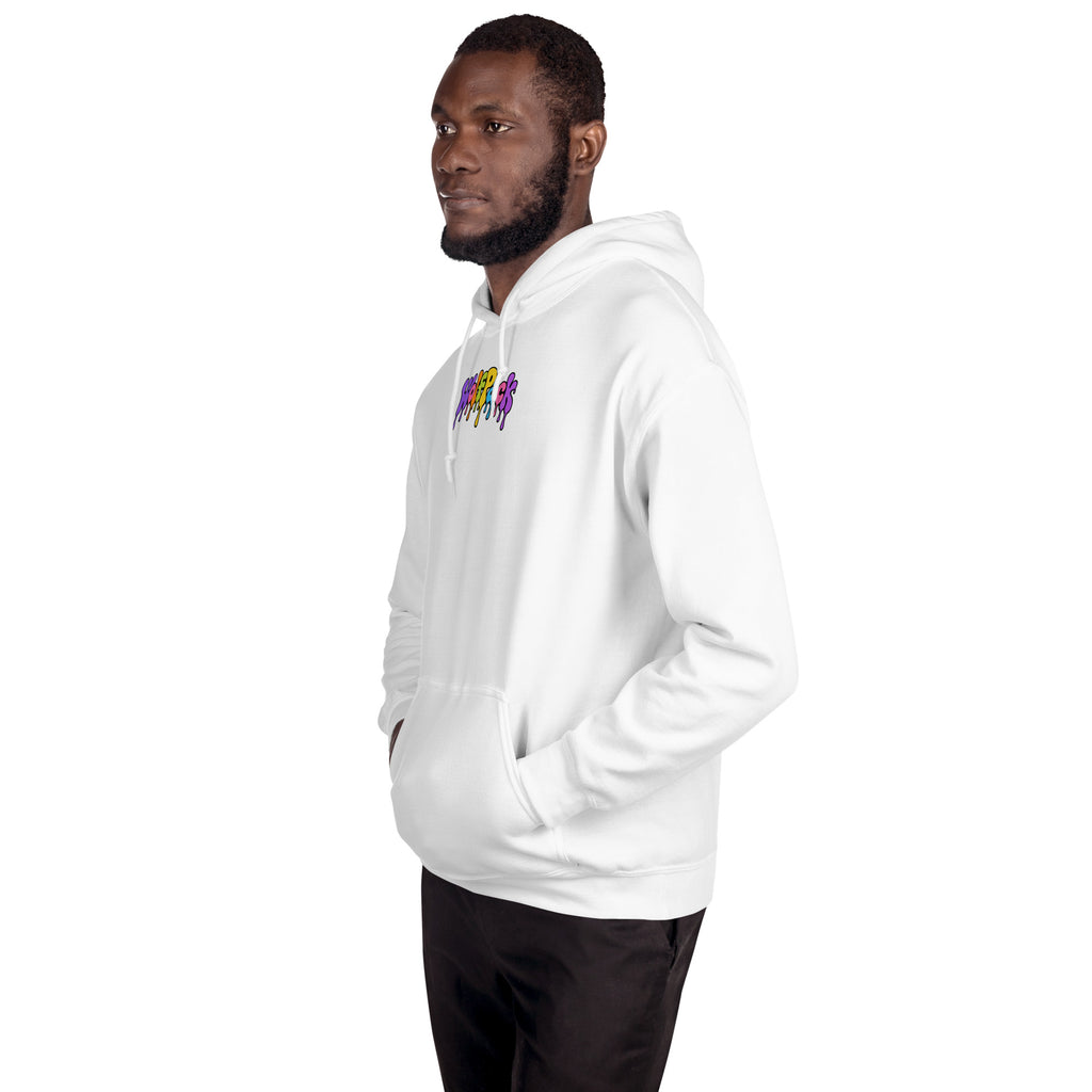 Wolfpack Don't Trip on the Angles hoodie, white, left front