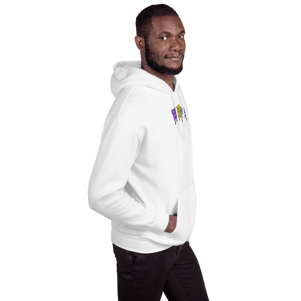 Wolfpack Don't Trip on the Angles hoodie, white, right front