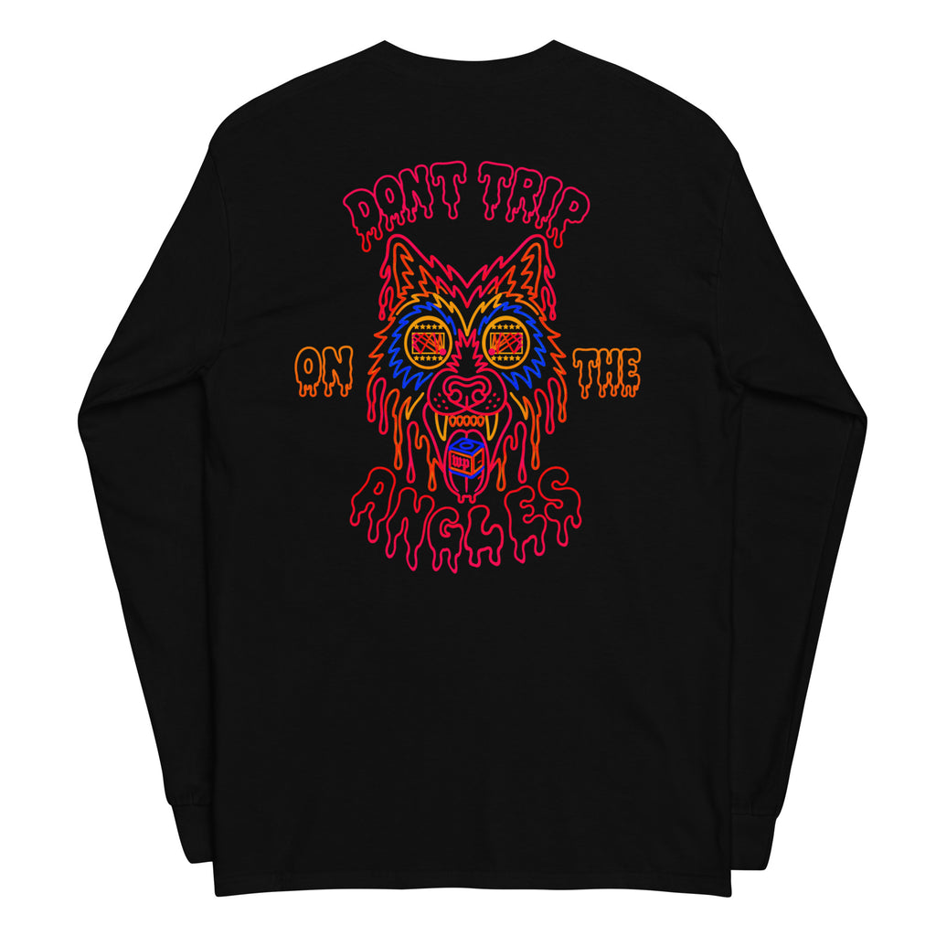 Wolfpack Don't Trip on the Angles black-and-white long sleeve, black, back