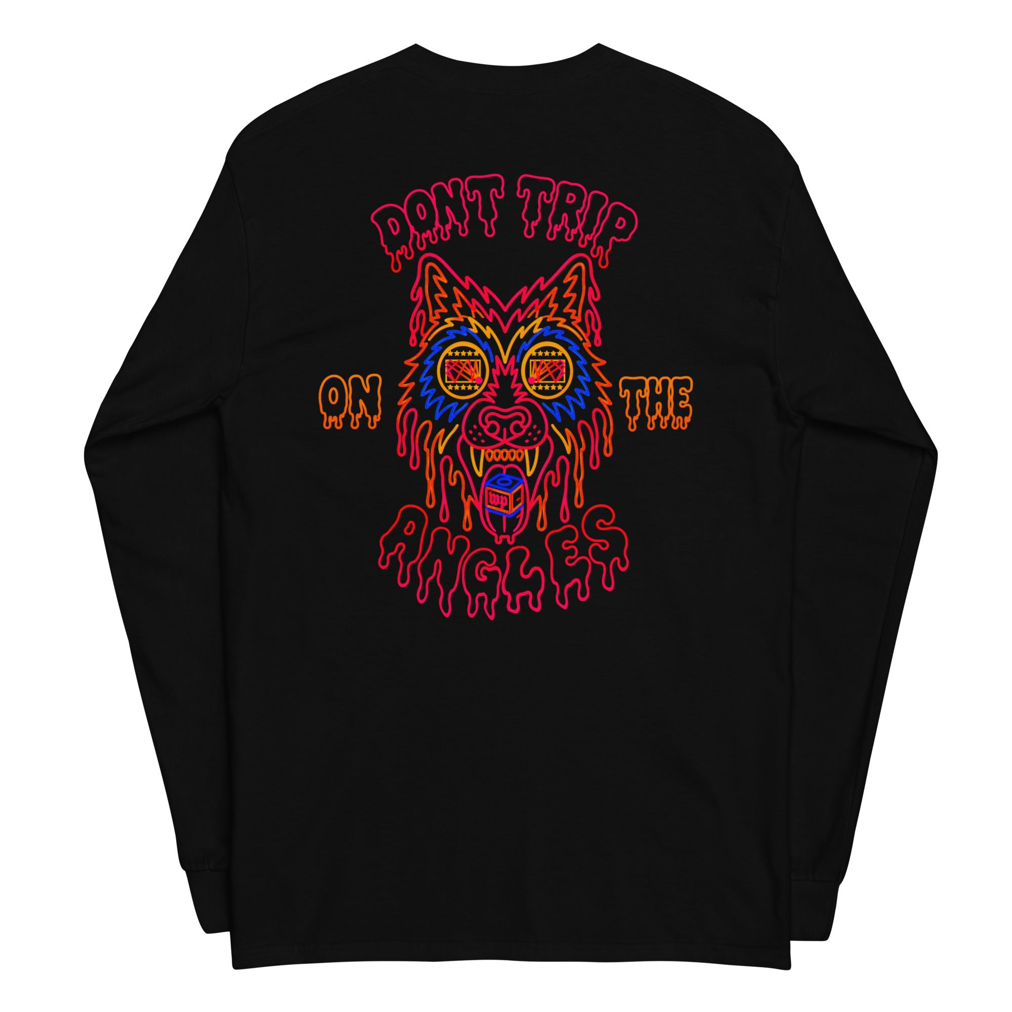Wolfpack Don't Trip on the Angles black-and-white long sleeve, black, back