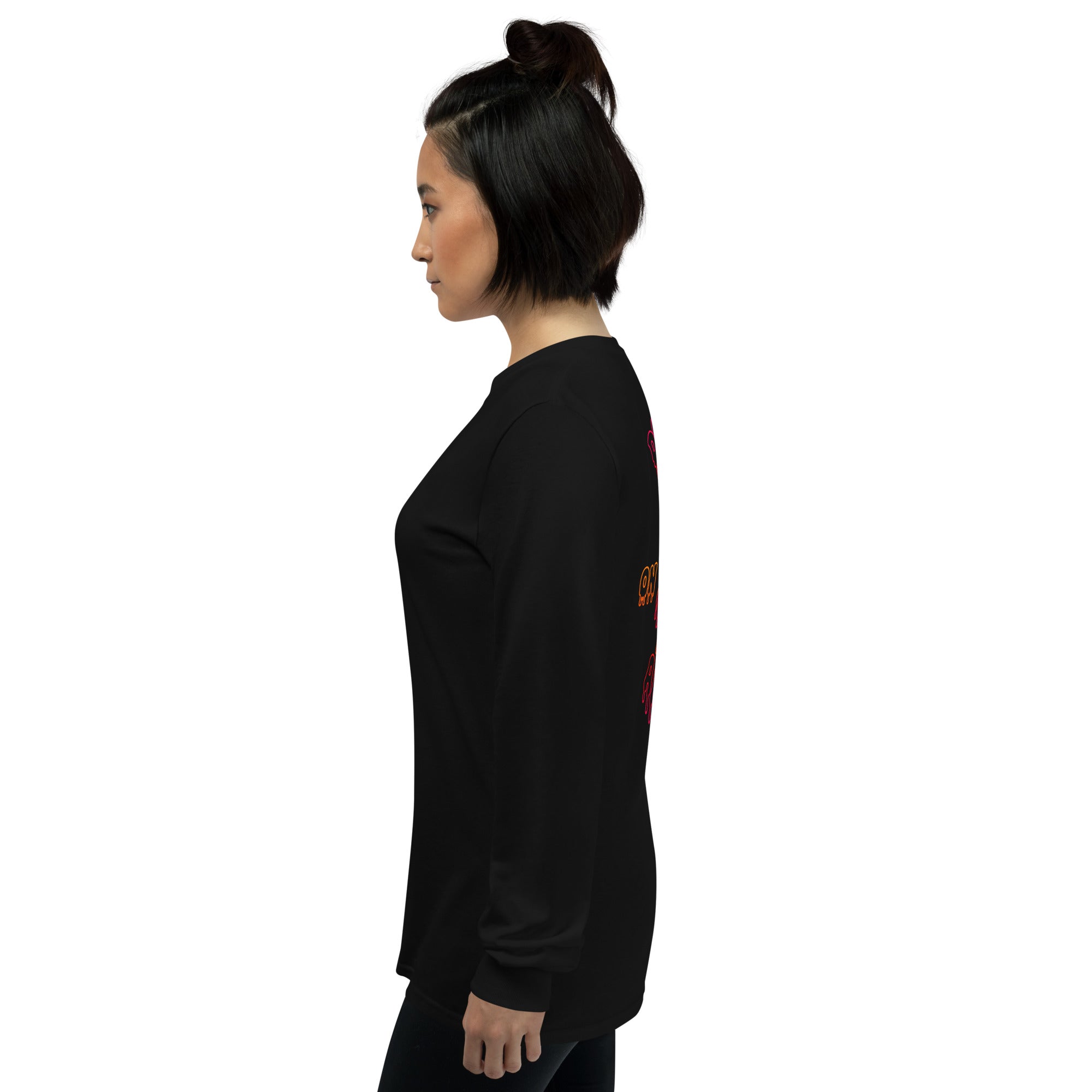 Wolfpack Don't Trip on the Angles black-and-white long sleeve, black, left side