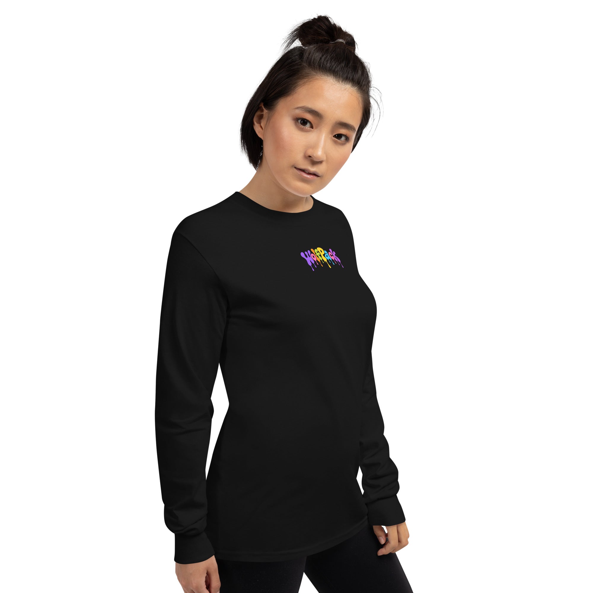 Wolfpack Don't Trip on the Angles black-and-white long sleeve, black, right front