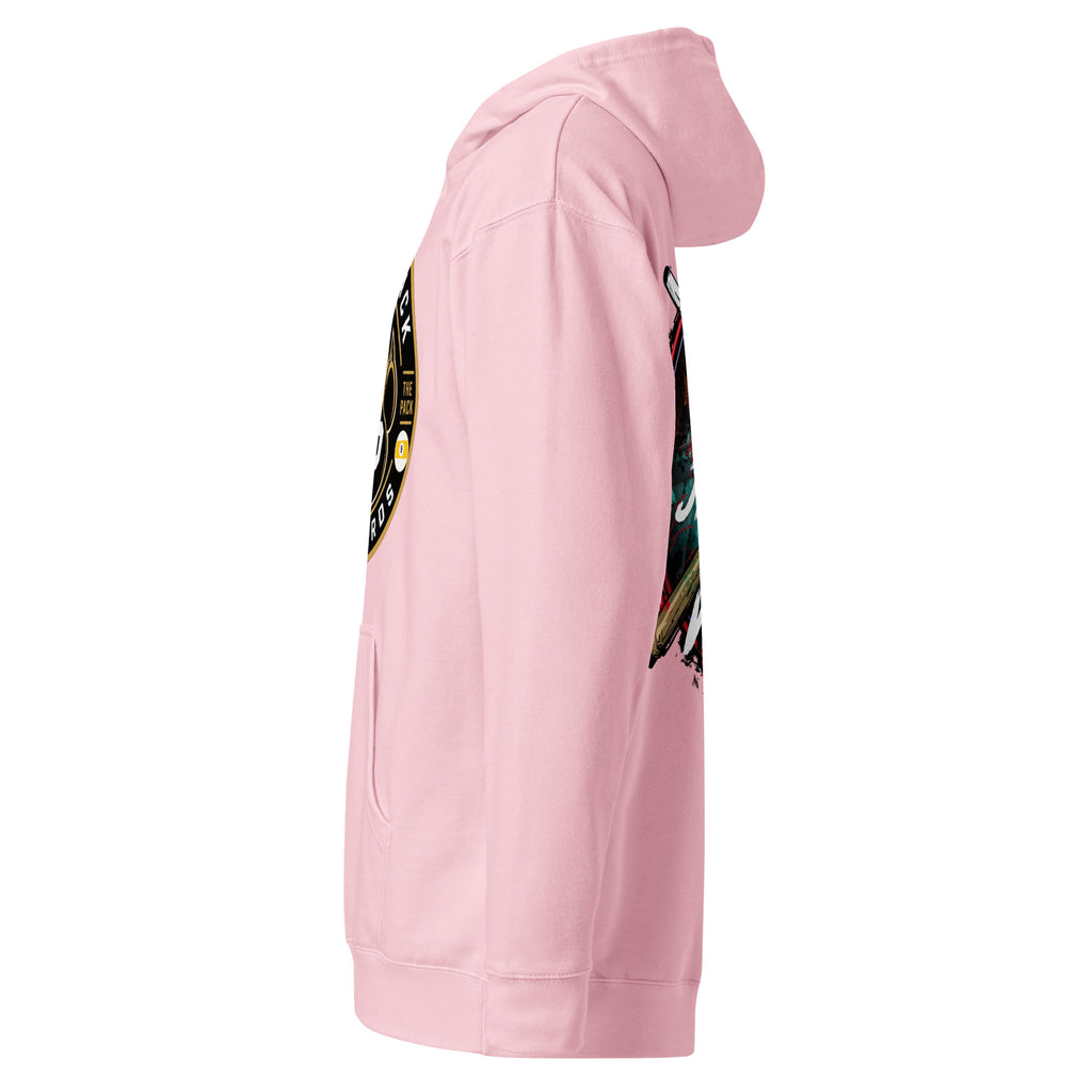 Janelle "Red" Violet Hoodie, left view