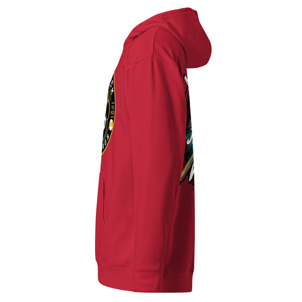 Janelle "Red" Violet Hoodie, left view