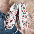 #TEAMRED Women's Lace-Up Canvas Shoes // White, front view