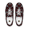 #TEAMRED Women's Lace-Up Canvas Shoes // Black & White, front view